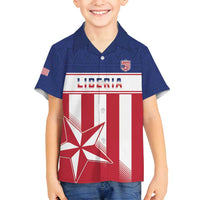 Custom Liberia Football Family Matching Off Shoulder Short Dress and Hawaiian Shirt Go Lone Stars