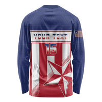 Custom Liberia Football Long Sleeve Shirt Go Lone Stars
