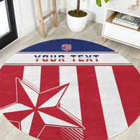 Custom Liberia Football Round Carpet Go Lone Stars
