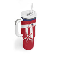 Custom Liberia Football Tumbler With Handle Go Lone Stars