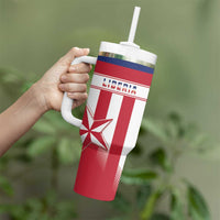 Custom Liberia Football Tumbler With Handle Go Lone Stars
