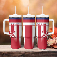 Custom Liberia Football Tumbler With Handle Go Lone Stars