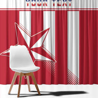 Custom Liberia Football Window Curtain Go Lone Stars