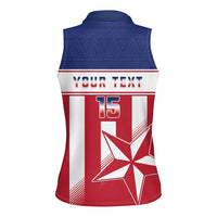 Custom Liberia Football Women Sleeveless Polo Shirt Go Lone Stars