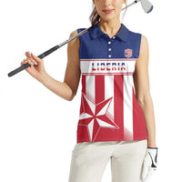 Custom Liberia Football Women Sleeveless Polo Shirt Go Lone Stars