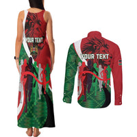 Personalised Athletics Kenya Couples Matching Tank Maxi Dress and Long Sleeve Button Shirt We Are Champions