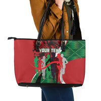 Personalised Athletics Kenya Leather Tote Bag We Are Champions