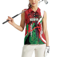 Personalised Athletics Kenya Women Sleeveless Polo Shirt We Are Champions
