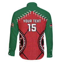 Custom Kenya Rugby Family Matching Off Shoulder Short Dress and Hawaiian Shirt Lion Mascot African Pattern