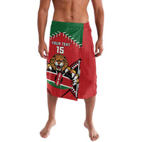Custom Kenya Rugby Lavalava Lion Mascot African Pattern