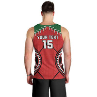 Custom Kenya Rugby Men Tank Top Lion Mascot African Pattern