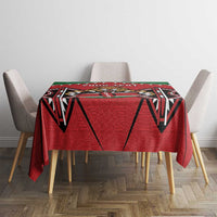 Custom Kenya Rugby Tablecloth Lion Mascot African Pattern