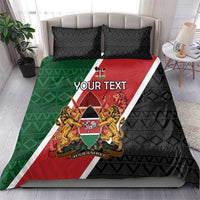 Personalised Kenya Bedding Set Coat Of Arms Mix Flag Style
