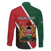 Personalised Kenya Family Matching Off Shoulder Short Dress and Hawaiian Shirt Coat Of Arms Mix Flag Style