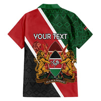 Personalised Kenya Hawaiian Shirt Coat Of Arms Mix Flag Style