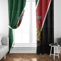 Personalised Kenya Window Curtain Coat Of Arms Mix Flag Style