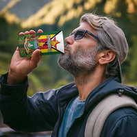 Personalised Zimbabwe Independence Day 4 in 1 Can Cooler Tumbler Gloriosa Flower - Flag Style