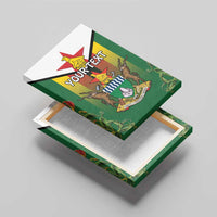 Personalised Zimbabwe Independence Day Canvas Wall Art Gloriosa Flower - Flag Style