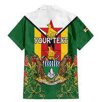 Personalised Zimbabwe Independence Day Family Matching Mermaid Dress and Hawaiian Shirt Gloriosa Flower - Flag Style
