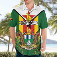 Personalised Zimbabwe Independence Day Hawaiian Shirt Gloriosa Flower - Flag Style