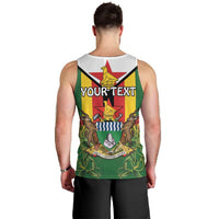 Personalised Zimbabwe Independence Day Men Tank Top Gloriosa Flower - Flag Style