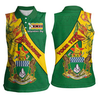Personalised Zimbabwe Women Sleeveless Polo Shirt 1980 Independence Day