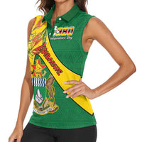 Personalised Zimbabwe Women Sleeveless Polo Shirt 1980 Independence Day