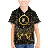 Ancient Egyptian Family Matching Mermaid Dress and Hawaiian Shirt Horus Falcon God