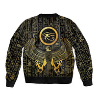 Ancient Egyptian Sleeve Zip Bomber Jacket Horus Falcon God