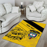 Custom Colombia Football Area Rug Go Los Cafeteros