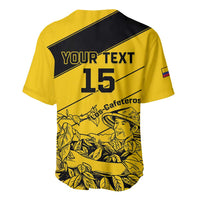 Custom Colombia Football Baseball Jersey Go Los Cafeteros