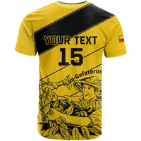 Custom Colombia Football T Shirt Go Los Cafeteros