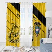Custom Colombia Football Window Curtain Go Los Cafeteros