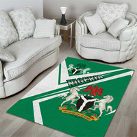 Nigeria Coat Of Arms Area Rug Sporty Style