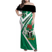 Nigeria Coat Of Arms Family Matching Off Shoulder Maxi Dress and Hawaiian Shirt Sporty Style
