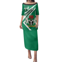 Nigeria Coat Of Arms Family Matching Puletasi and Hawaiian Shirt Sporty Style