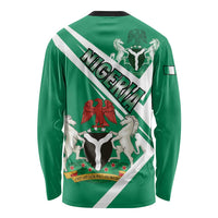 Nigeria Coat Of Arms Long Sleeve Shirt Sporty Style
