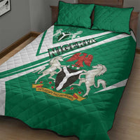Nigeria Coat Of Arms Quilt Bed Set Sporty Style