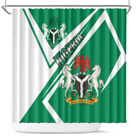 Nigeria Coat Of Arms Shower Curtain Sporty Style