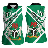Nigeria Coat Of Arms Women Sleeveless Polo Shirt Sporty Style