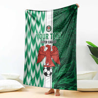 Custom Nigeria Football Blanket Come On Super Eagles