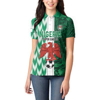 Custom Nigeria Football Women Polo Shirt Come On Super Eagles