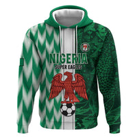 Custom Nigeria Football Zip Hoodie Come On Super Eagles