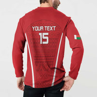 Custom Madagascar Football Button Sweatshirt Go Barea Go