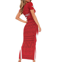 Custom Madagascar Football Family Matching Short Sleeve Bodycon Dress and Hawaiian Shirt Go Barea Go