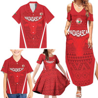 Custom Madagascar Football Family Matching Summer Maxi Dress and Hawaiian Shirt Go Barea Go