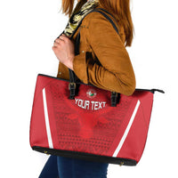 Custom Madagascar Football Leather Tote Bag Go Barea Go