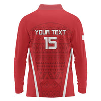 Custom Madagascar Football Long Sleeve Polo Shirt Go Barea Go
