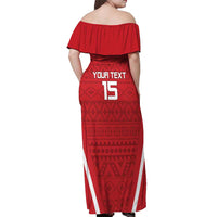Custom Madagascar Football Off Shoulder Maxi Dress Go Barea Go