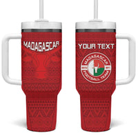 Custom Madagascar Football Tumbler With Handle Go Barea Go